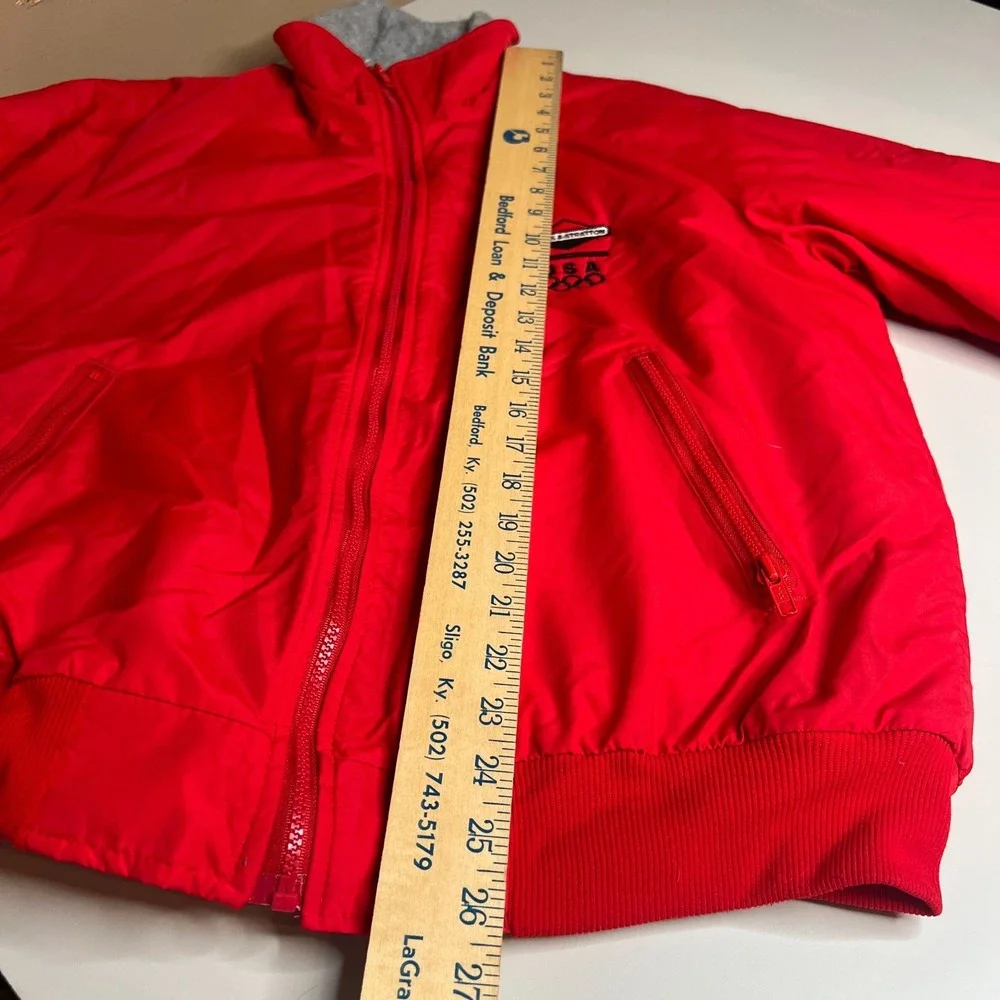 Vintage Wiman USA Olympic Jacket Red Briggs & Stratton Embroidered Logo Made USA